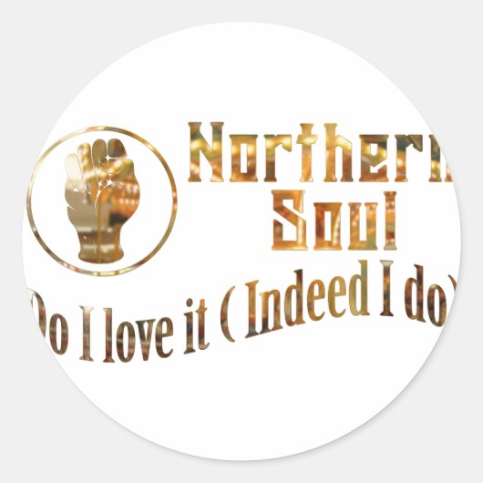 Nördliches Soul Liebe es - Gold Runder Aufkleber (Vorderseite)