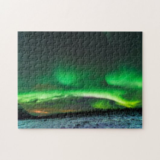 Nordlicht-Aurora Borealis Abisko Schweden Puzzle (Horizontal)