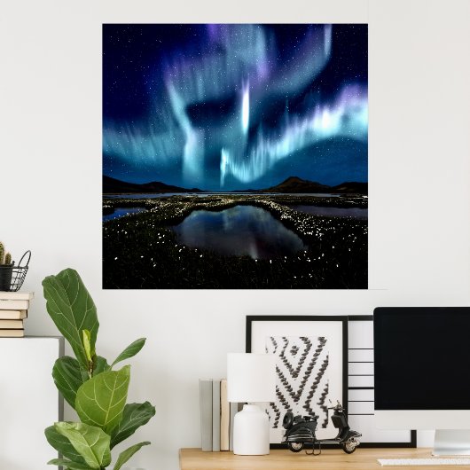 Nordlicht Borealis Norwegen durch Heilung der Lieb Poster (Heimbüro)