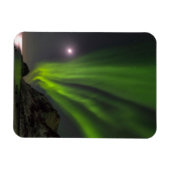 Nordlicht | Haukland Beach Island Norwegen Magnet (Horizontal)