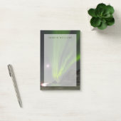 Nordlicht | Haukland Beach Island Norwegen Post-it Klebezettel (Büro)