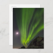 Nordlicht | Haukland Beach Island Norwegen Postkarte (Vorne/Hinten)