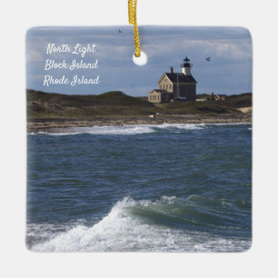 Nordlicht-Leuchtturm-Ornament Keramikornament