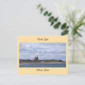 Nordlicht-Leuchtturm Rhode Island Postkarte (Stehend Vorderseite)