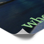 Nordlicht mit Zitat Poster (Ecke)