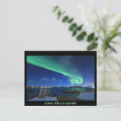 Nordlicht mit Zitat Postkarte (Stehend Vorderseite)
