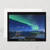 Nordlicht mit Zitat Postkarte (Vorne/Hinten)