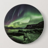 Nordlicht Norwegen Button (Vorderseite)