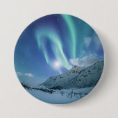 Nordlicht Norwegen Button (Vorderseite)