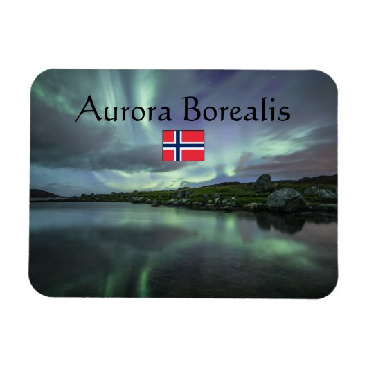 Nordlicht Norwegen Magnet (Horizontal)