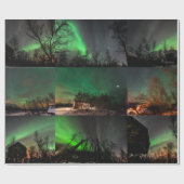 Nordlicht-Packpapier Geschenkpapier (Flach)