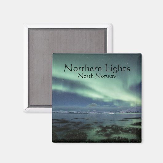 Nordlicht-Souvenir Magnet (Vorderseite/Rückseite)