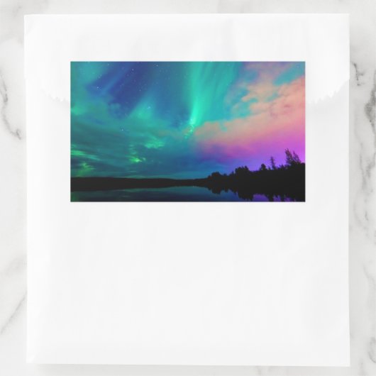 Nordlichtaufkleber Rechteckiger Aufkleber (Tasche)