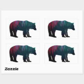 Nordlichtbär Rechteckiger Aufkleber (Blatt)