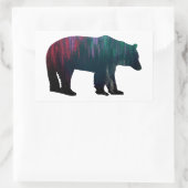 Nordlichtbär Rechteckiger Aufkleber (Tasche)