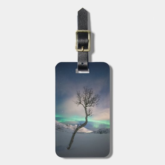 Nordlichtbaum Gepäckanhänger (Vorderseite vertikal)