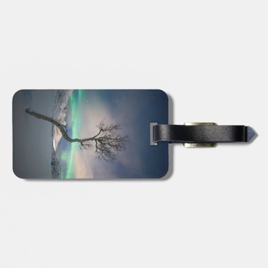 Nordlichtbaum Gepäckanhänger (Rückseite horizontal)