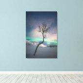 Nordlichtbaum Leinwanddruck (Insitu (Holzboden))