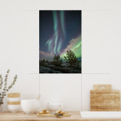 Nordlichtbäume Poster (Küche)