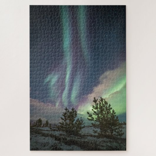 Nordlichtbäume Puzzle (Vertikal)