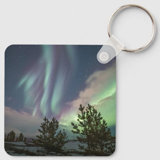 Nordlichtbäume Schlüsselanhänger (Rückseite)