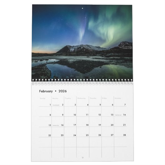 Nordlichter 2026 kalender (Feb 2026)