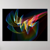 Nordlichter, Abstrakter Regenbogen Aurora farbig Poster (Vorne)