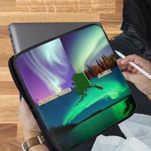 Nordlichter Alaskas Collage Laptopschutzhülle