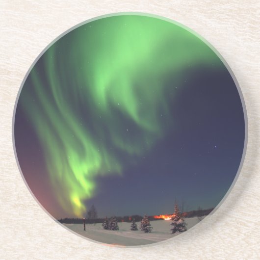 Nordlichter am Bärensee Getränkeuntersetzer (Vorne)