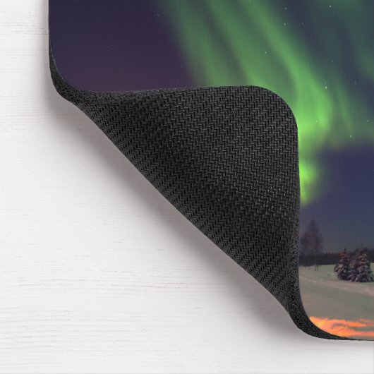 Nordlichter am Bärensee Mousepad (Ecke)