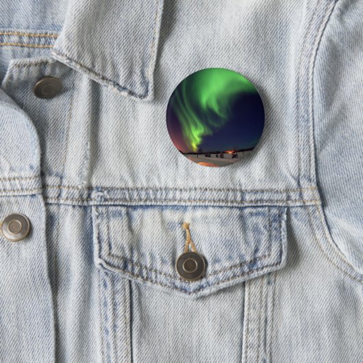 Nordlichter am Bärensee Nachtleben Foto Button (Beispiel)