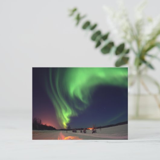 Nordlichter am Bärensee Postkarte (Stehend Vorderseite)