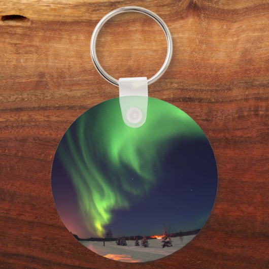 Nordlichter am Bärensee Schlüsselanhänger (Vorderseite)