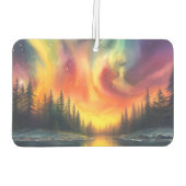 Nordlichter am See zweiseitig Autolufterfrischer (Rückseite)