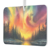 Nordlichter am See zweiseitig Autolufterfrischer (Links)