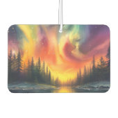 Nordlichter am See zweiseitig Autolufterfrischer (Vorderseite)