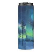 Nordlichter, Aquarelllandschaft Thermosbecher (Rückseite)