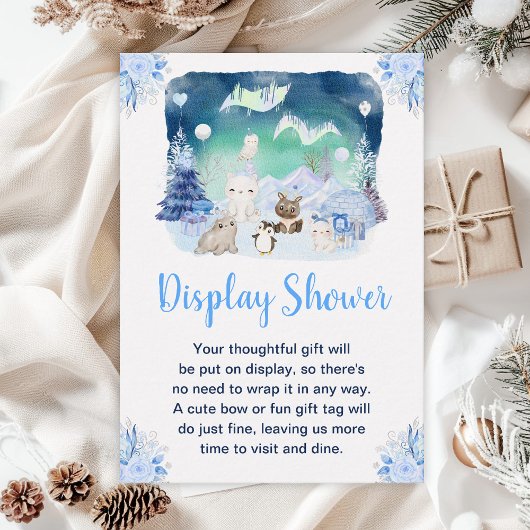 Nordlichter Arktische Tiere Display-Dusche Begleitkarte