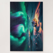 Nordlichter - atemberaubende Landschaftliche Lands Puzzle (Vertikal)