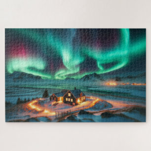 Nordlichter - atemberaubende Landschaftliche Lands Puzzle