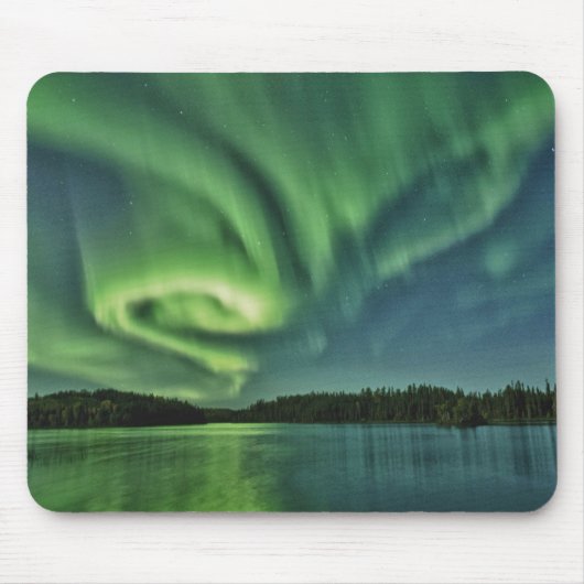 Nordlichter auf dem See Mousepad (Vorne)