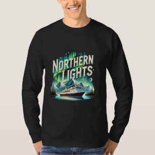 Nordlichter Aurora Blick Urlaub Alaska Ala T-Shirt