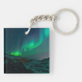 Nordlichter Aurora Borealis Alaska Sterne Schlüsselanhänger (Rückseite)