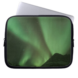 Nordlichter, Aurora borealis an den Ausläufern der Laptopschutzhülle