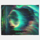 Nordlichter/Aurora Borealis Fleecedecke (Vorderseite (Horizontal))
