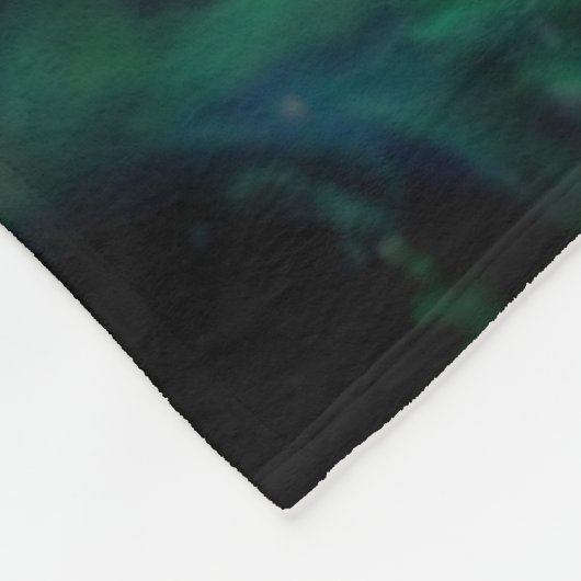 Nordlichter/Aurora Borealis Fleecedecke (Ecke)