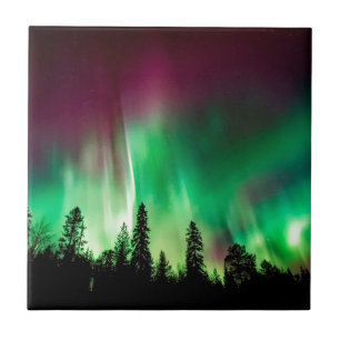 Nordlichter Aurora borealis Fliese