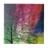 Nordlichter, Aurora Borealis Fliese (Vorderseite)