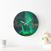 Nordlichter, Aurora Borealis Große Wanduhr (Zuhause)