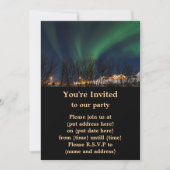 Nordlichter - Aurora Borealis Island Einladung (Vorderseite)